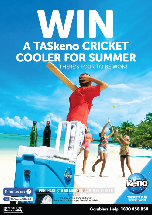 WIN a TASkeno Cricket Cooler for Summer! WIN a TASkeno Cricket Cooler for Summer!