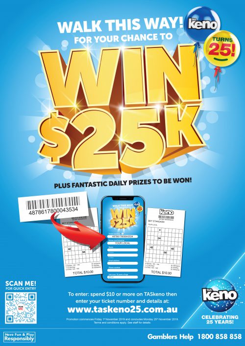 TASkeno turns 25! - WIN $25K TASkeno turns 25! - WIN $25K